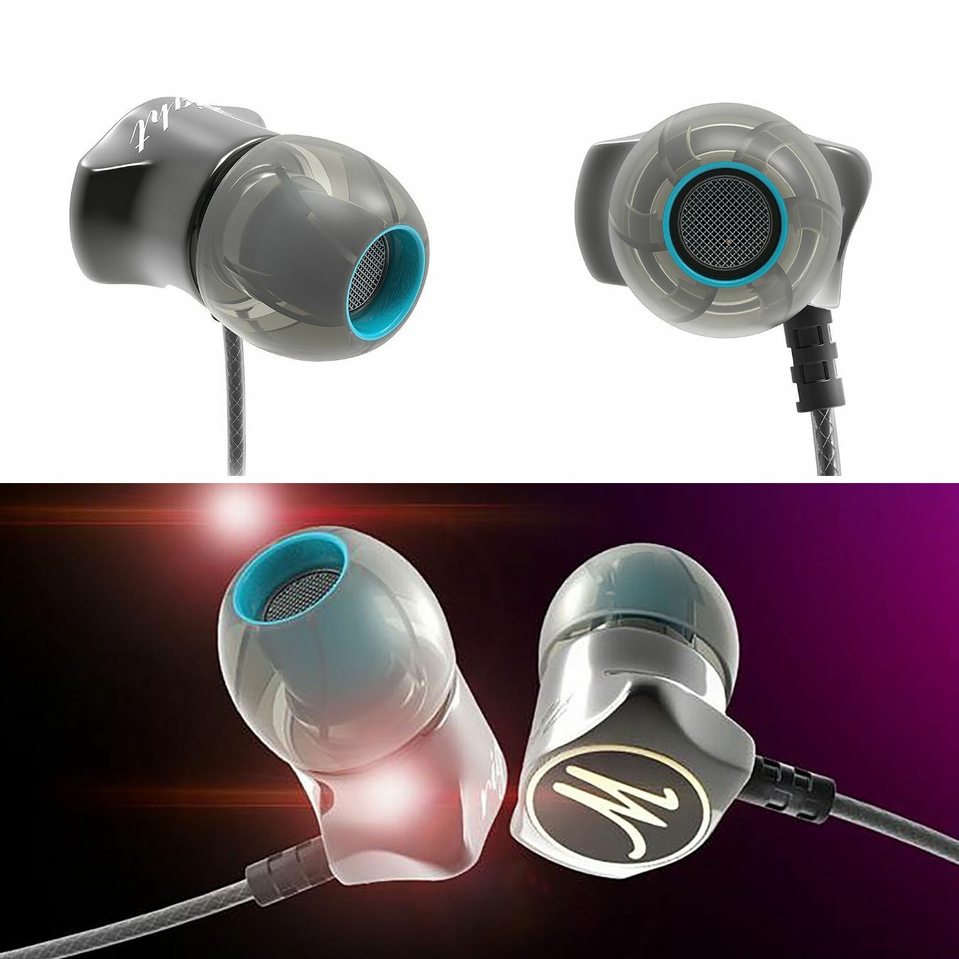 QKZ DM7 Metall In-Ear-Kopfhörer Kabel 120dB Ergonomische Sport Ohrhörer Mikrofon