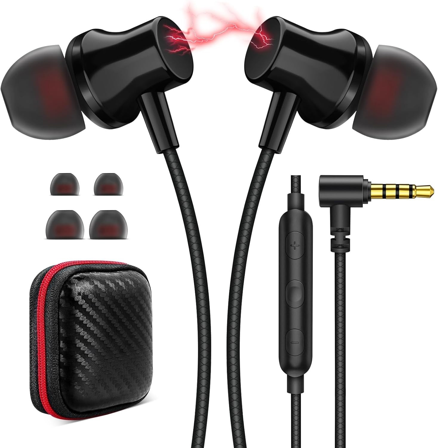 Durable Wired Earbuds with Enhanced Clarity & Volume Control for All Devices