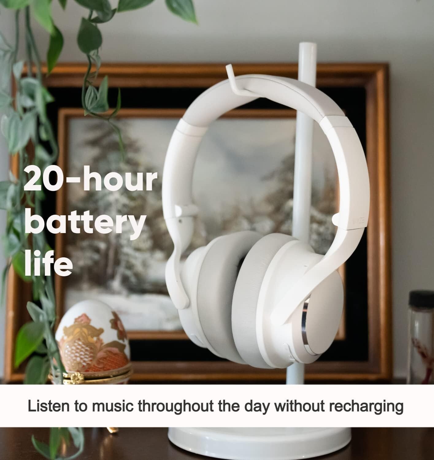 Wyze Noise Cancelling Headphones And Hard Case For Travel, Wireless Over The Ear