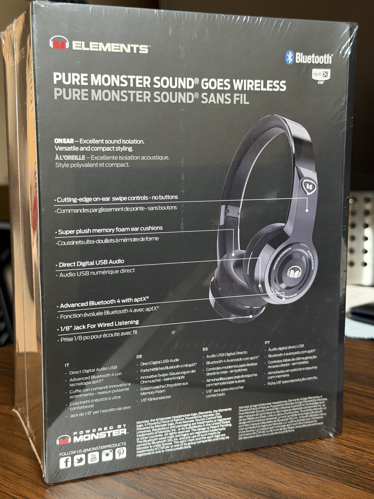 Monster Headband Headphones Black Platinum