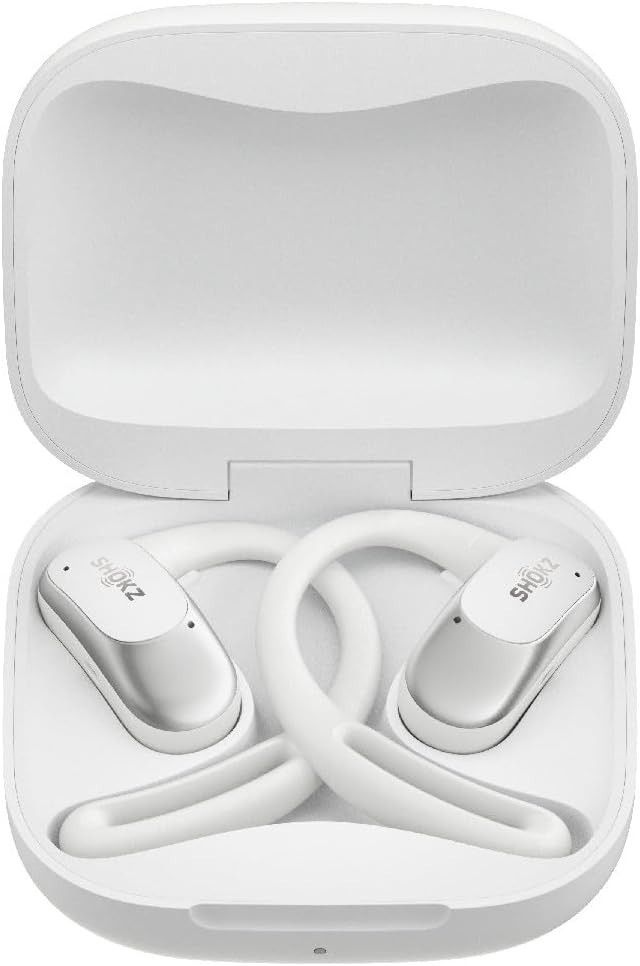 Shokz OPENFIT AIR Open Ear Bone Conduction Bluetooth Earbuds – White (T511)™