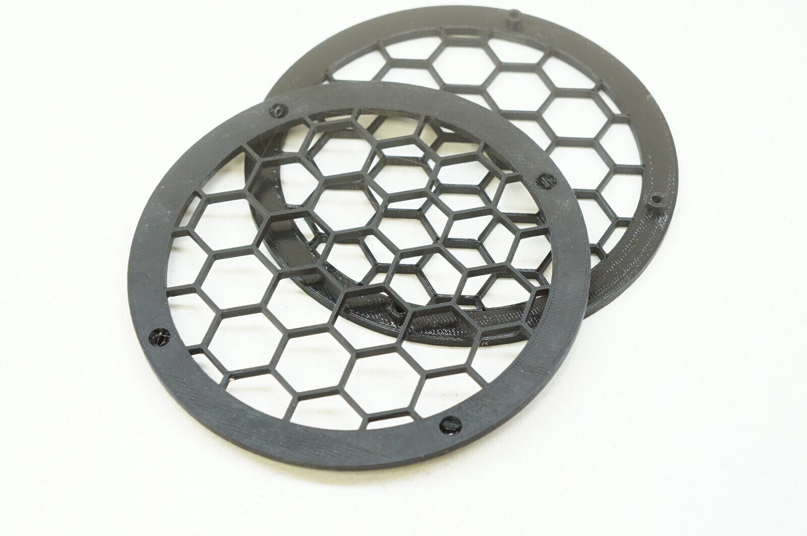 Hexagon Honeycomb Style Grill Mod L/R Set for Monoprice M1060C Headphones