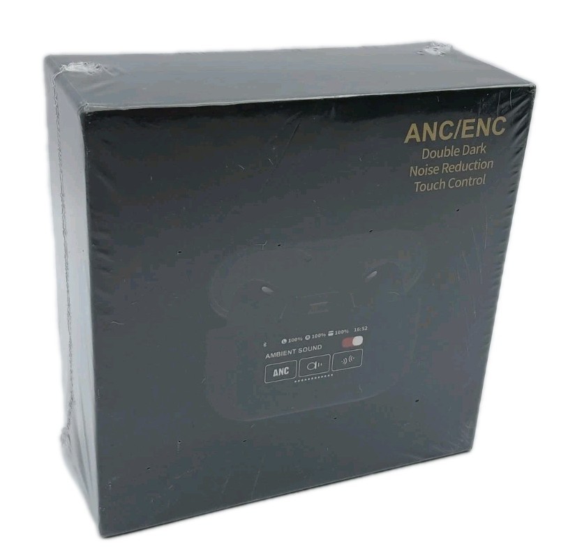 ANC/ENC Double Dark Noise Reduction Touch Control Black Ear Buds