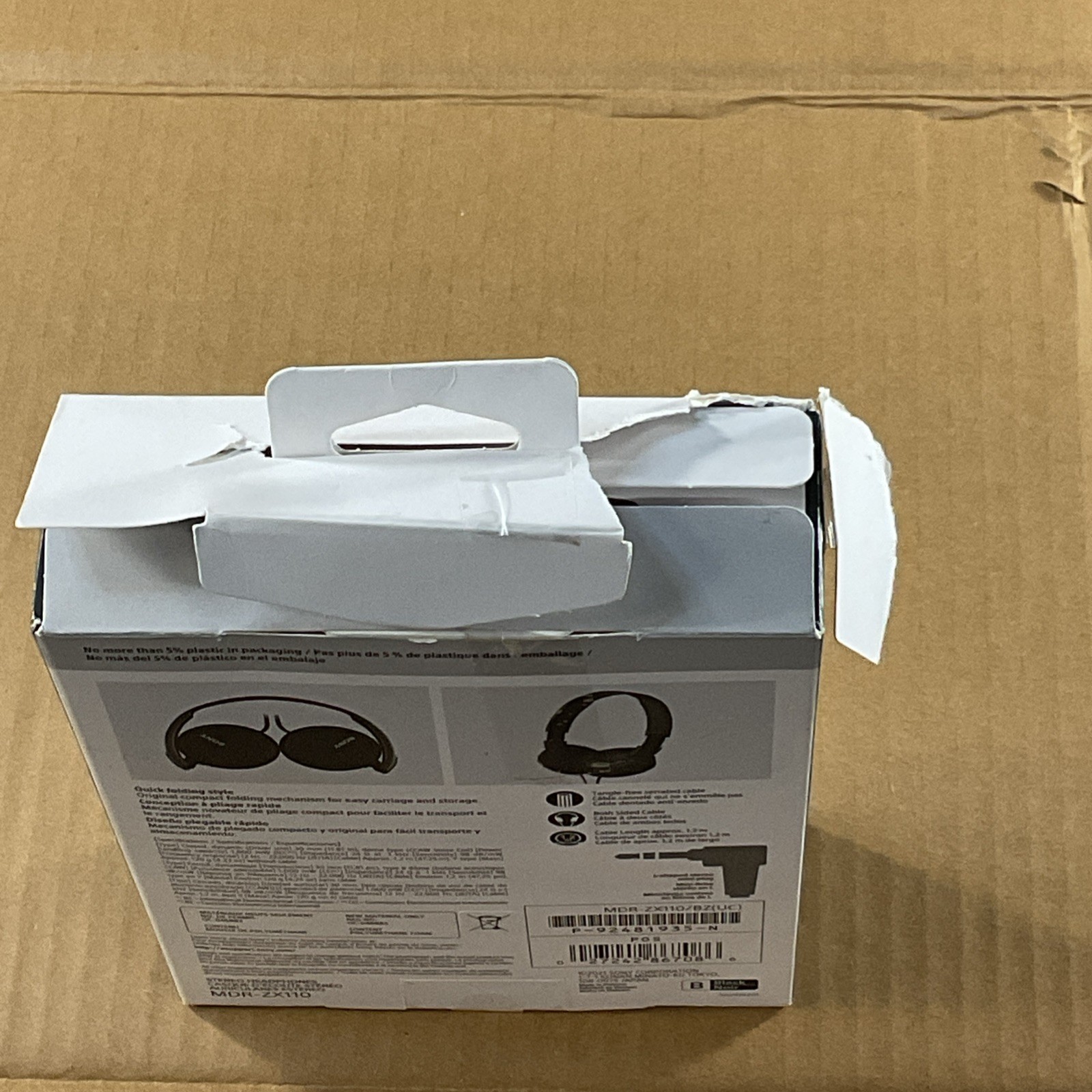 Sony MDR-ZX110 wired Smartphone Headset – Black 1003