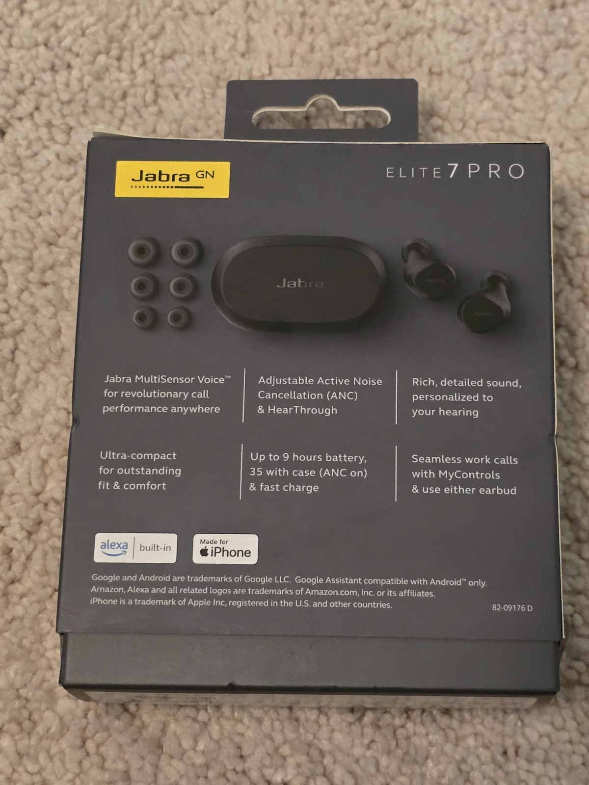 Jabra Elite 7 Pro Bluetooth True Wireless Earphones black Sealed!