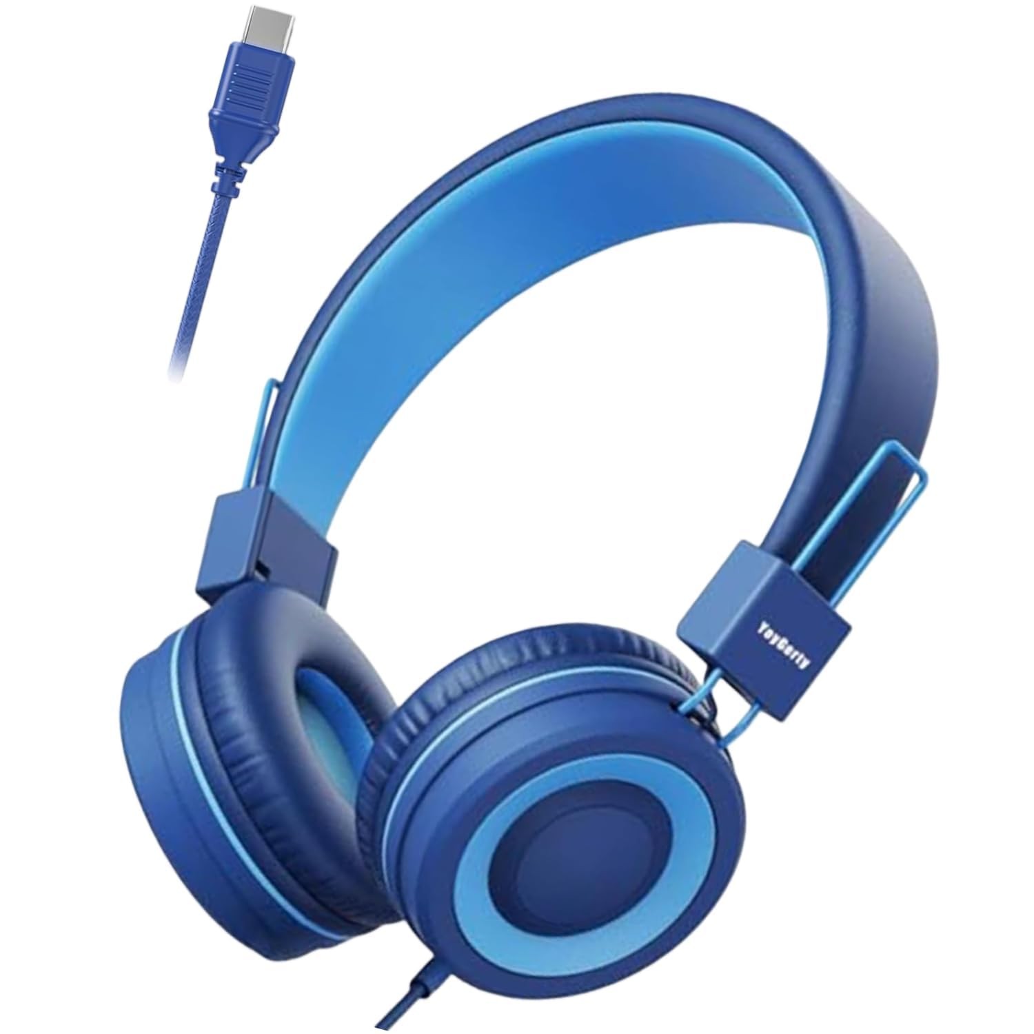 yoygerty USB C Kids Headphones Navy Blue