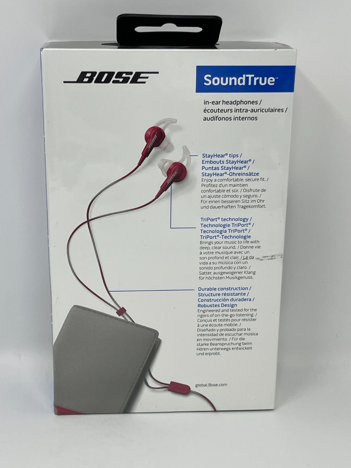 Bose SoundTrue in-Ear Wired Headphones Sport Gym Walkout – Cranberry 715593-0030