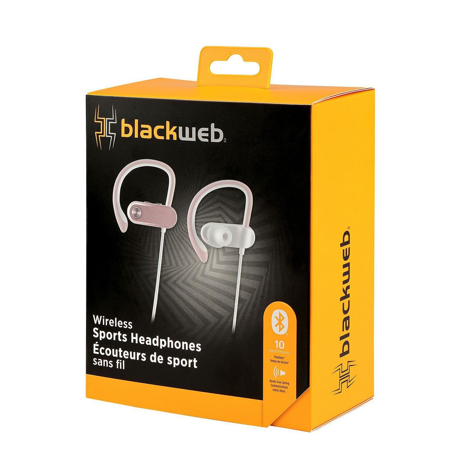 BLACKWEB Wireless Sports Ear-Hook IPX4 Water-Resistant Headphones (Rose Gold)