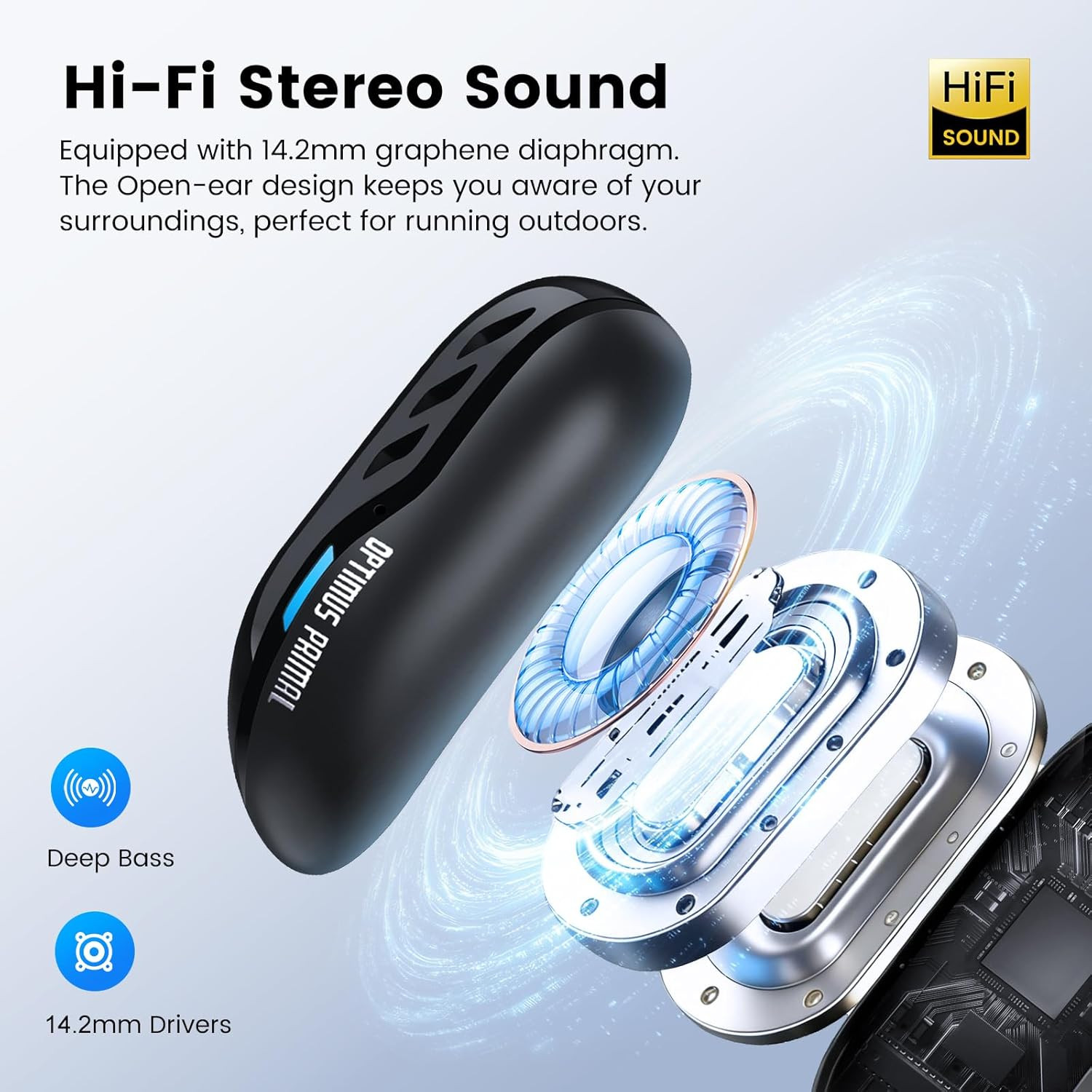 Open Ear Wireless Headphones Bluetooth 5.4 for Running & Workouts, over the Ear