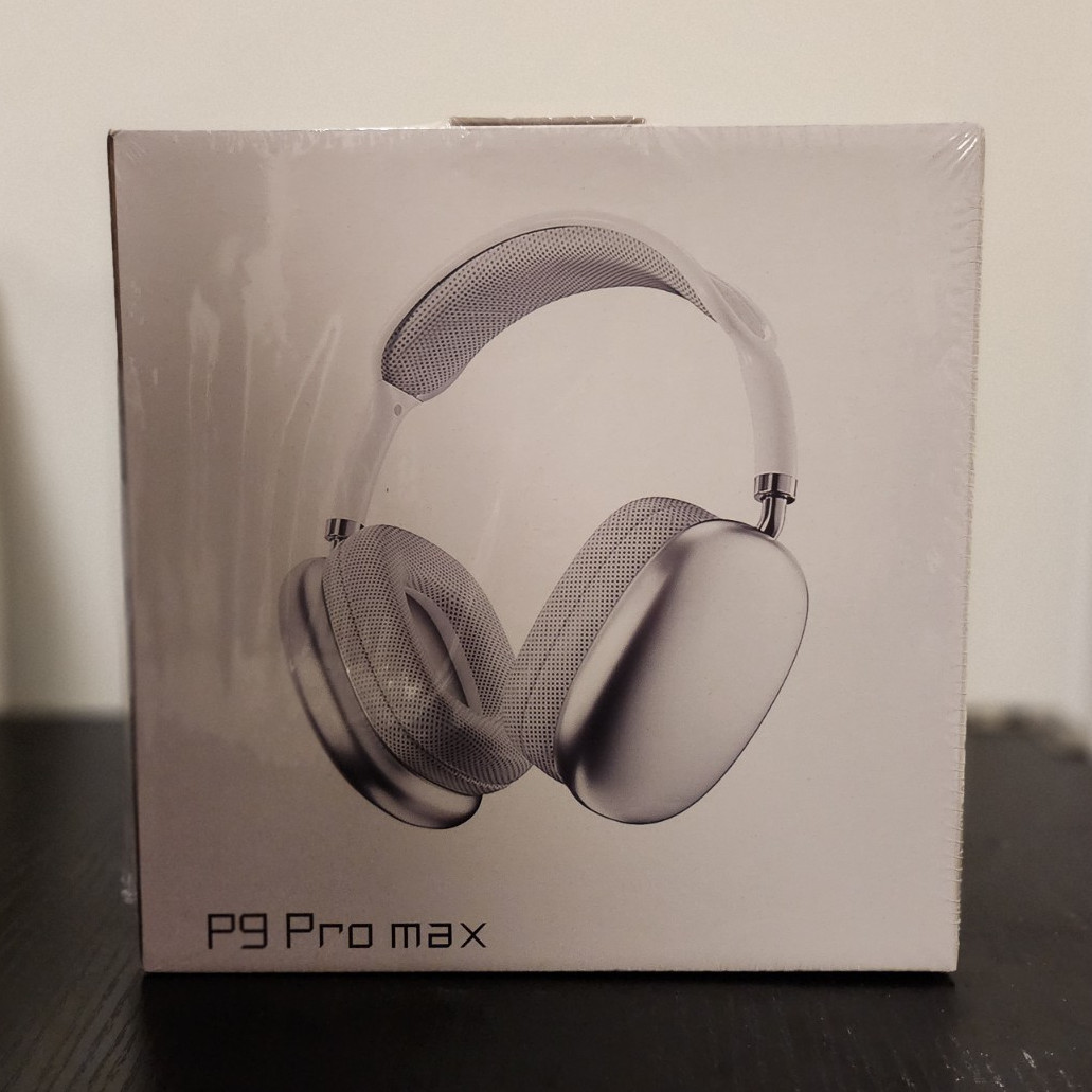 P9 Pro max Bluetooth Wireless Over-Ear Headband Headphones, Silver, New