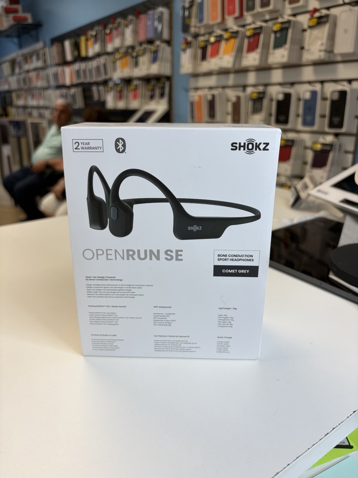 Shokz OpenRun SE Open-Ear (Behind the Neck) Bluetooth Headphones – Black New