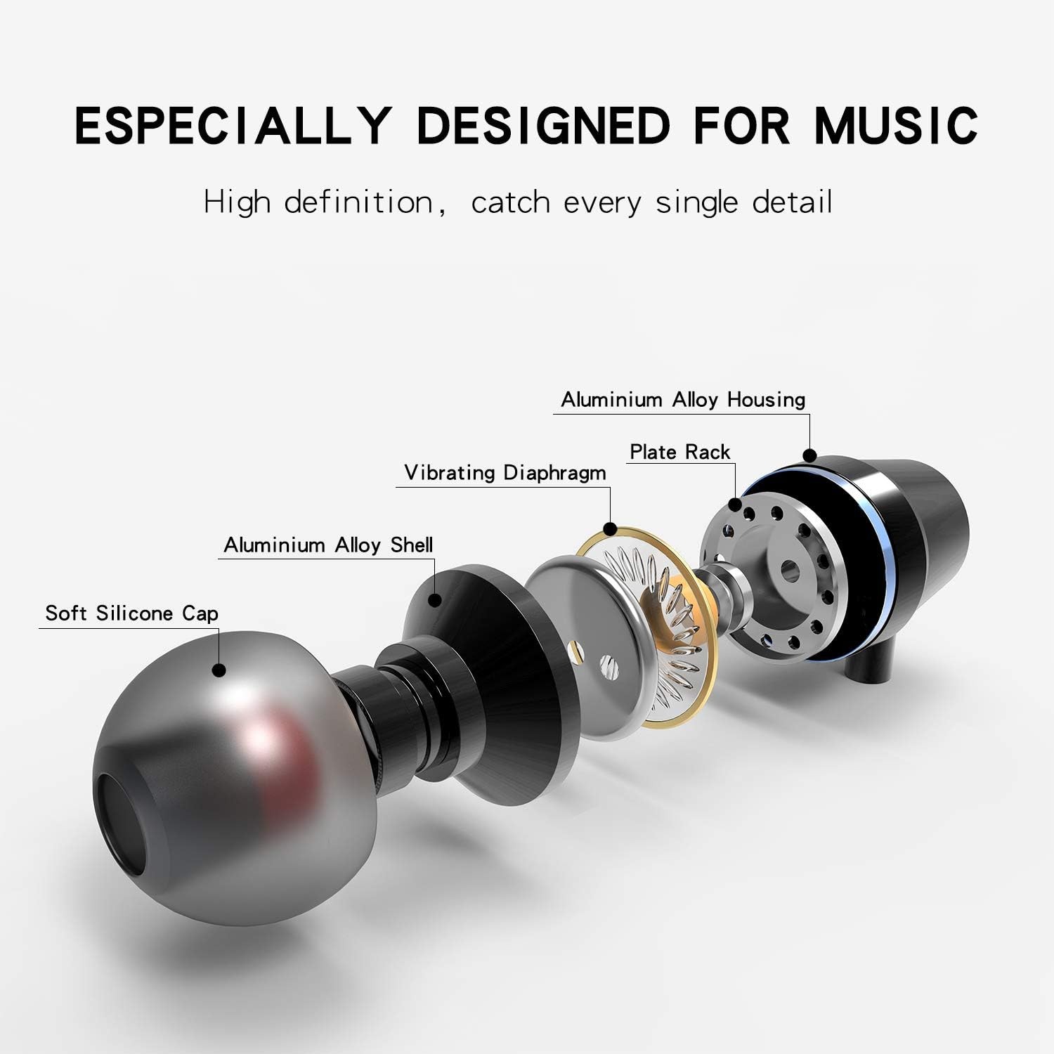 HIFI Bass Stereo Wired Earbuds Headset In-Ear Earphone Headphone MIC 3.5mm USB-C