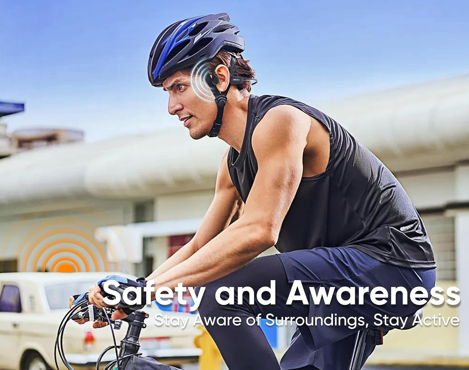 Bone Conduction Headphones, Open Ear Bluetooth 6.0 Wireless Earphones, IPX6 Swea