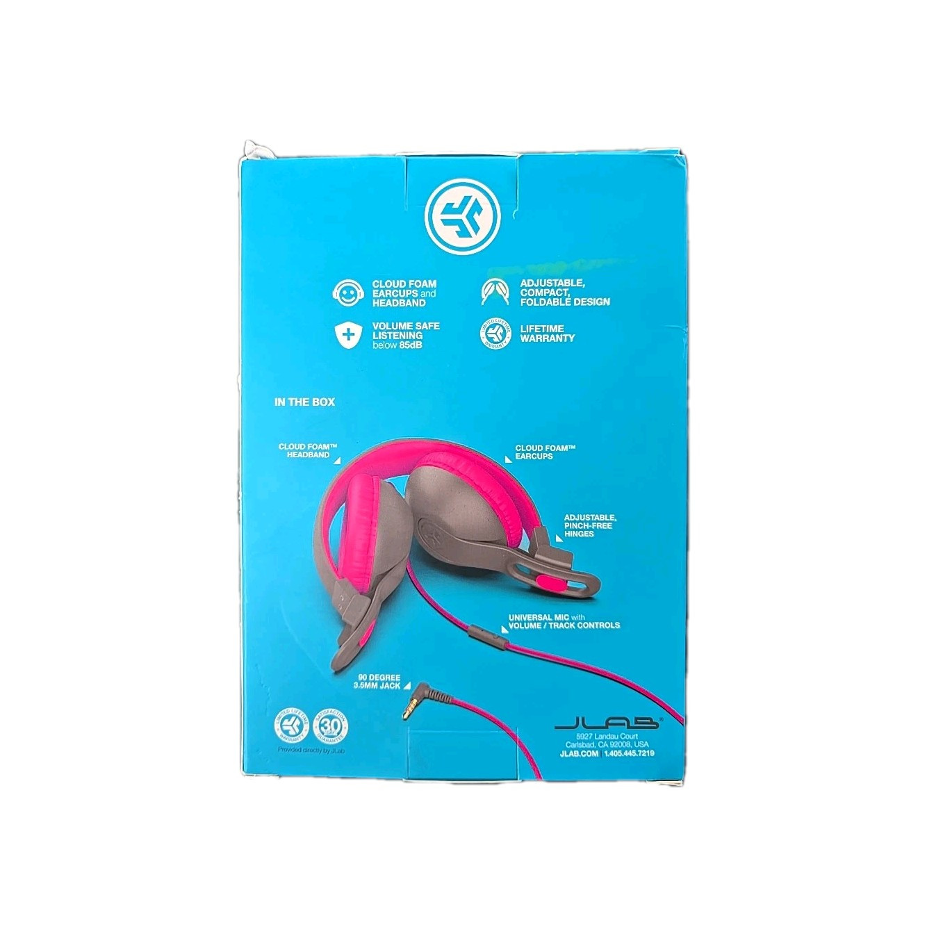 JLAB JBuddies Studio 2 Wired Kids Headphones FOLD VOLUME SAFE USB-to-3.5 mm