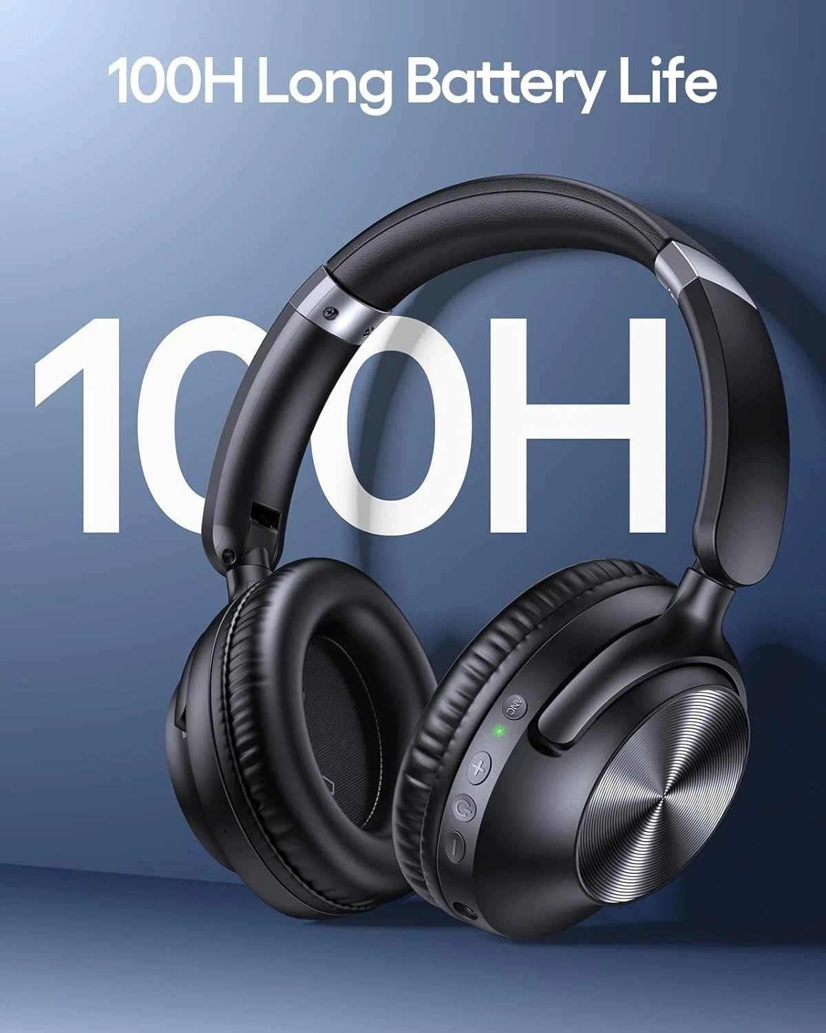 TAGRY Hybrid Active Noise Cancelling Headphones 100H Playtime Wireless Bluetooth