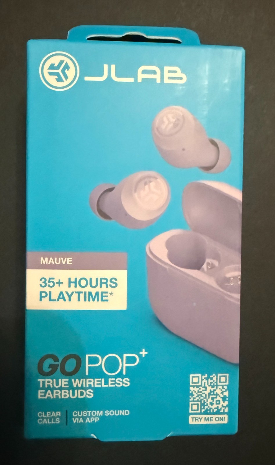 BRAND NEW IN BOX: MAUVE JLab Go POP+ True Wireless Earbuds 35+ hours playtime