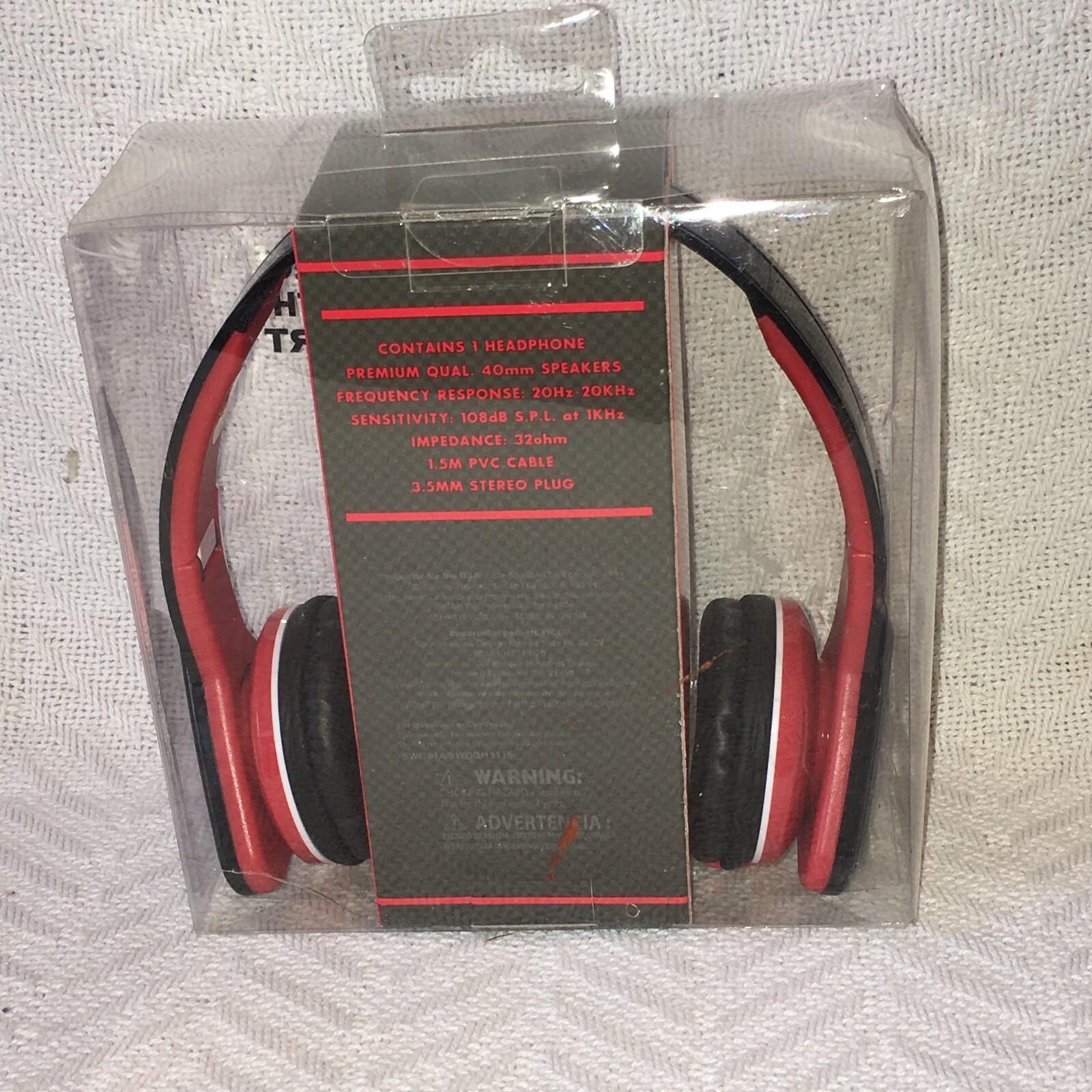 New in Pack Audio Council Diamond Ltd Edition Red w/black Trim Headphones