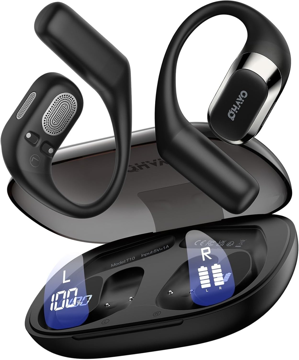 Open Ear Headphones,Over Ear Earbuds with Ergonomic Earhook,Bluetooth Headpho…