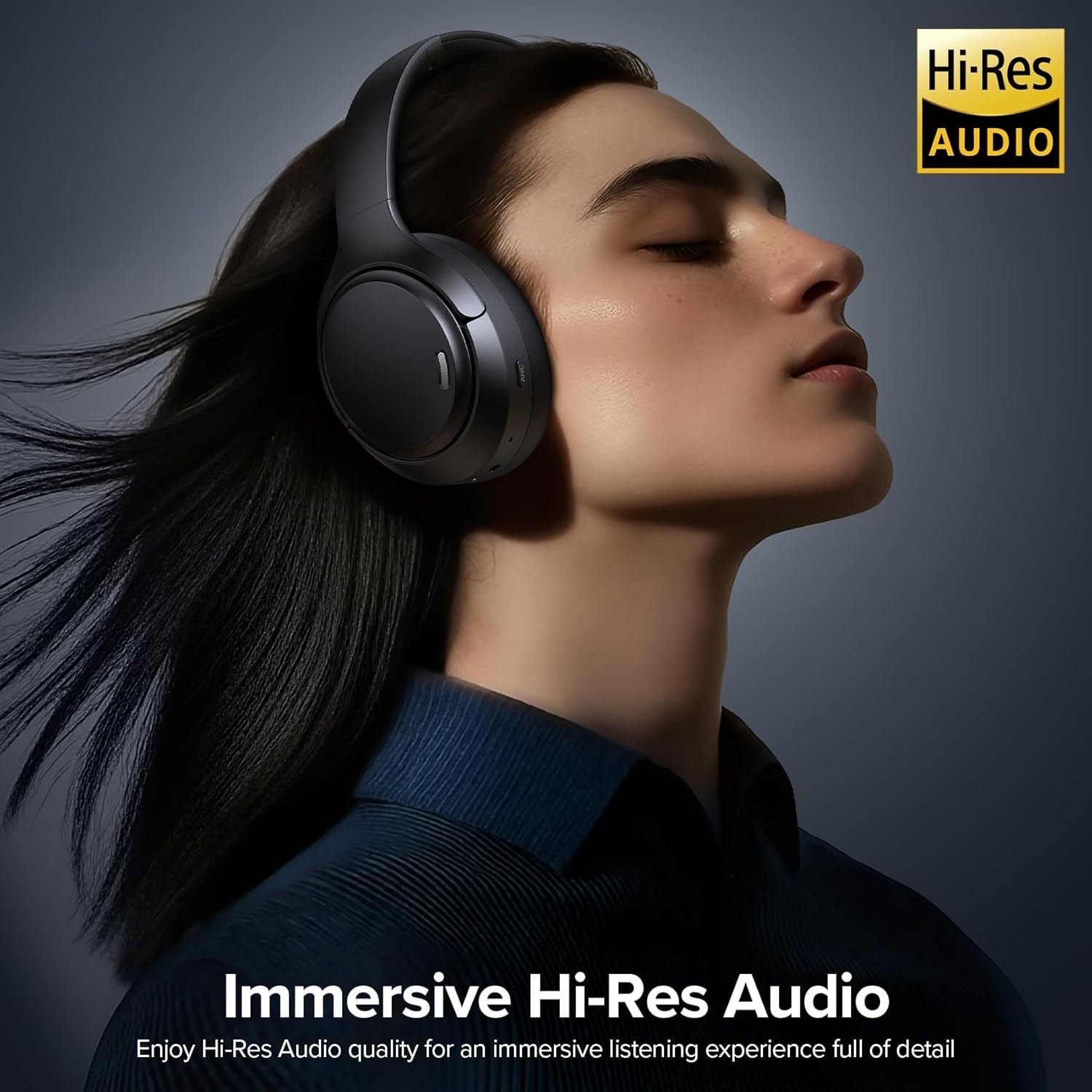 Low Latency Bluetooth 6.0 Over-Ear Headphones with ANC & Extended 120H Playtime