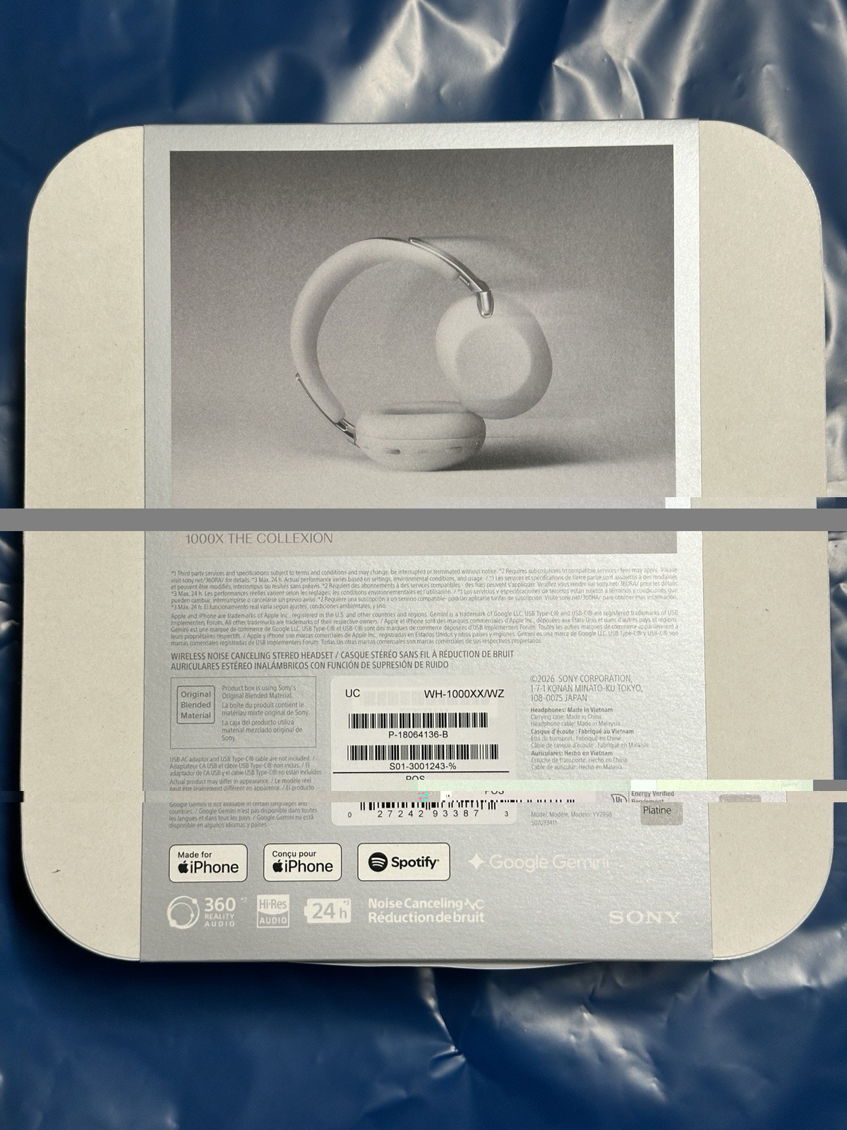 Sony – 1000X THE COLLEXION Wireless Noise Canceling Headphones – Platinum