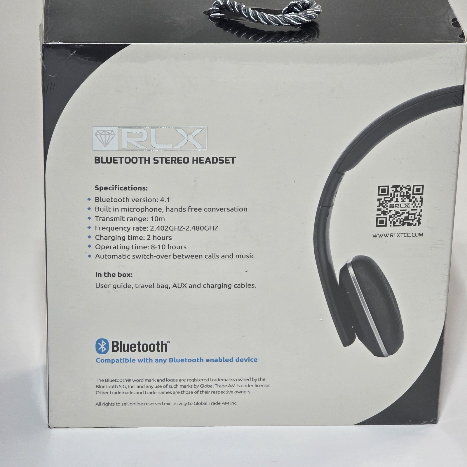 RLX Bluetooth Stereo Headset RLX-100 Sealed Red Black Purple Teal