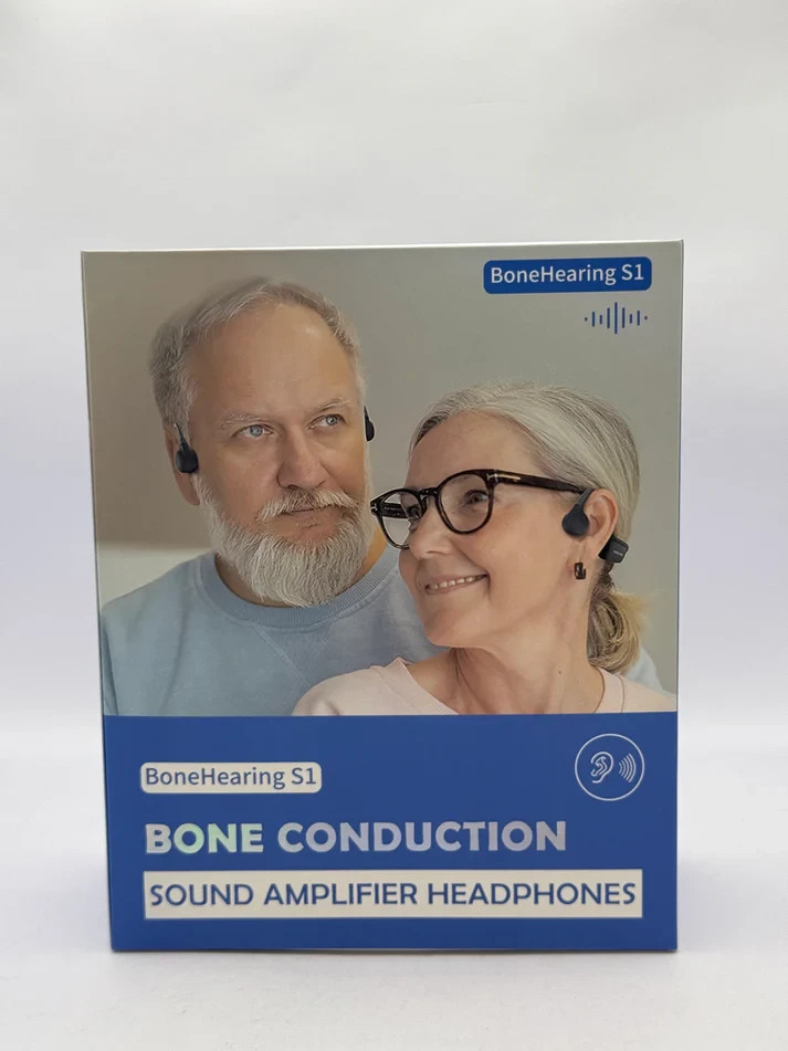 Bone Conduction Sound Amplifier Headphones Bluetooth 5.3 Open Ear Noise Reductio