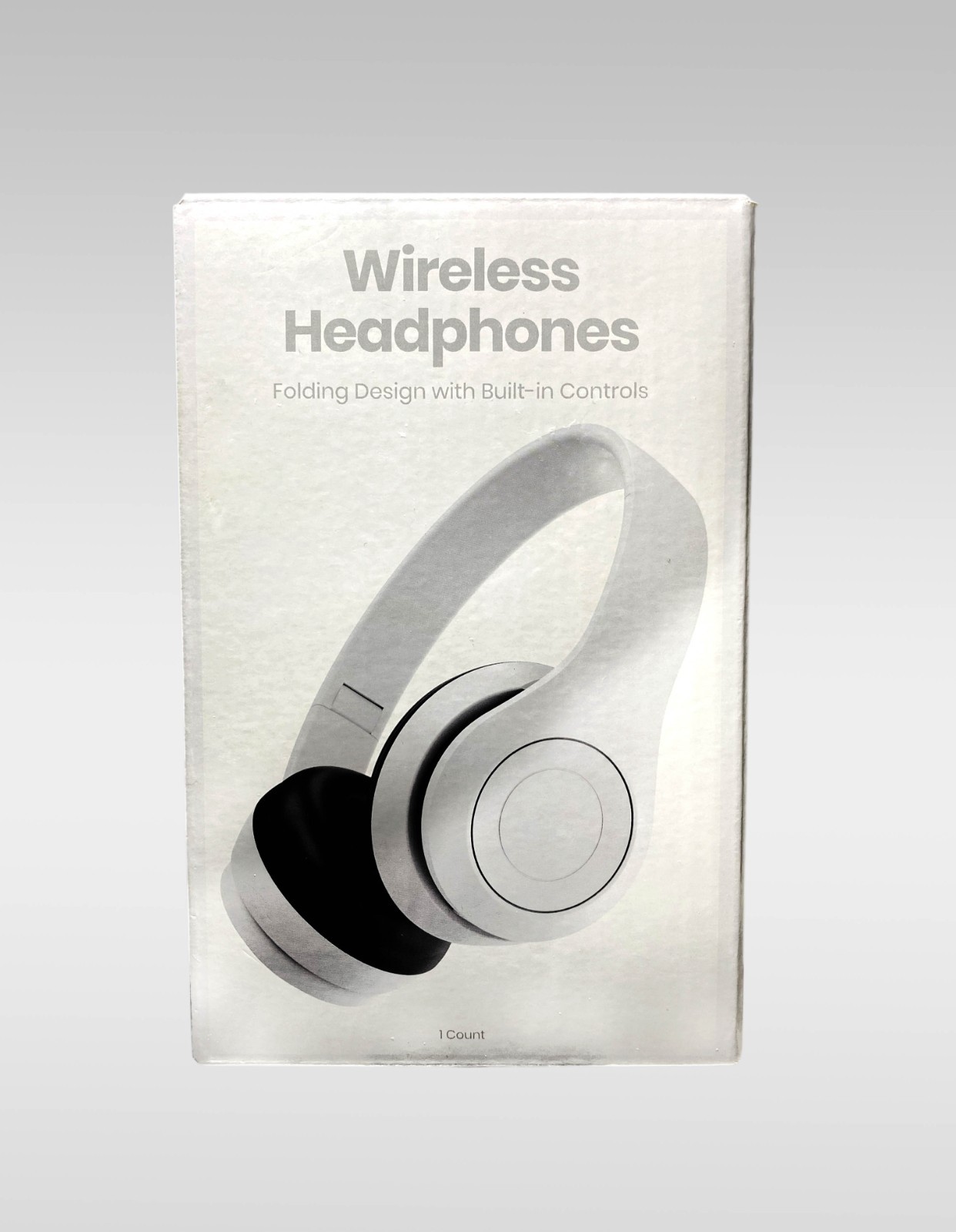 GEMS Wireless Headphones Folding Compact Design, 6hr Battery, White, Micro USB