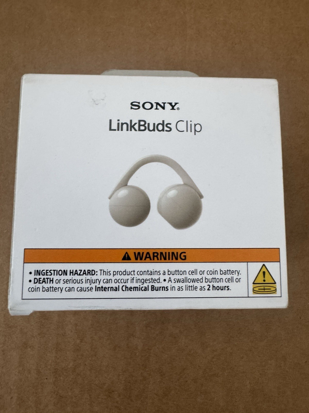 New Sony LinkBuds Clip Wireless Stereo Headset Greige WF-LC900