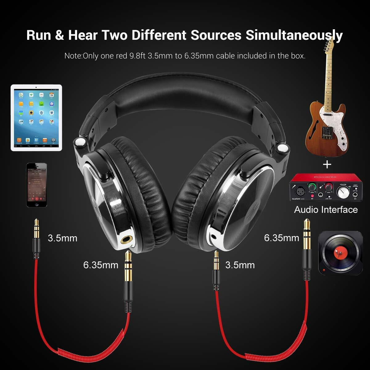 Headphones Stereo Ear Studio Music Mixing DJ Professional Monitor Headphones