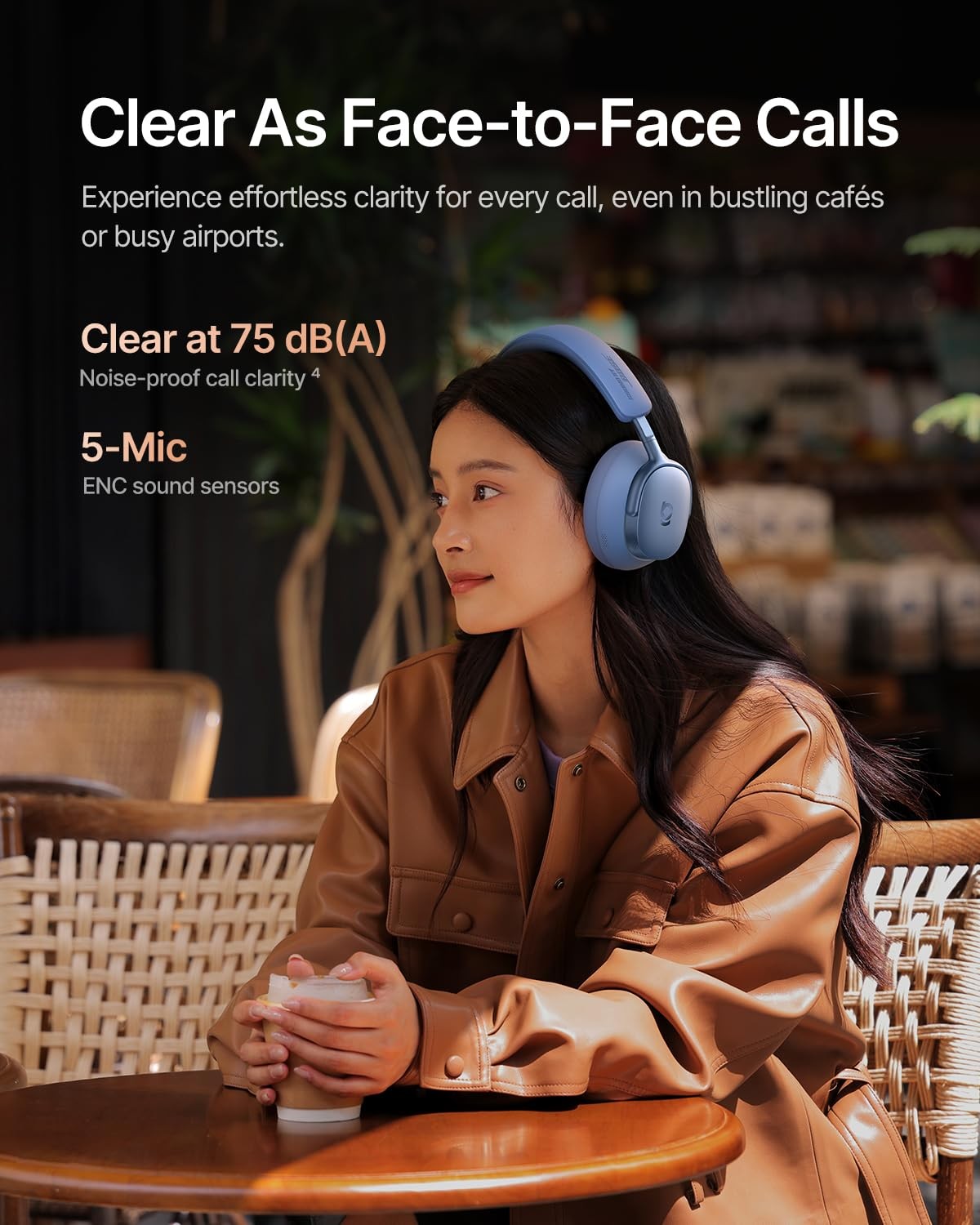 Baseus Inspire XH1 Adaptive Active Noise Cancelling Headphones, Sound by Bose,