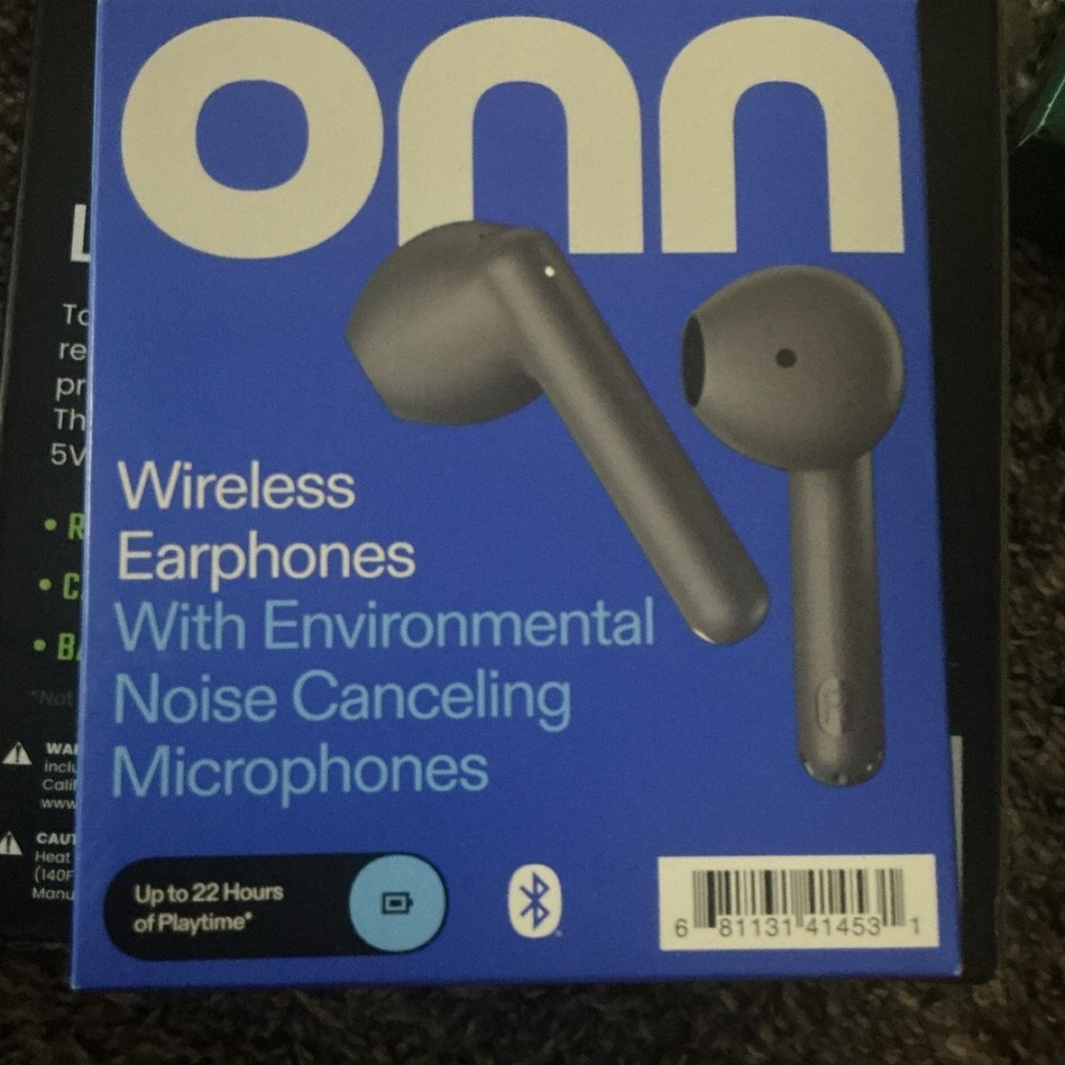 onn. Wireless Earphones—22hour Playtime. USED. OPEN BOX! NOT TESTED! LIGHTS UP