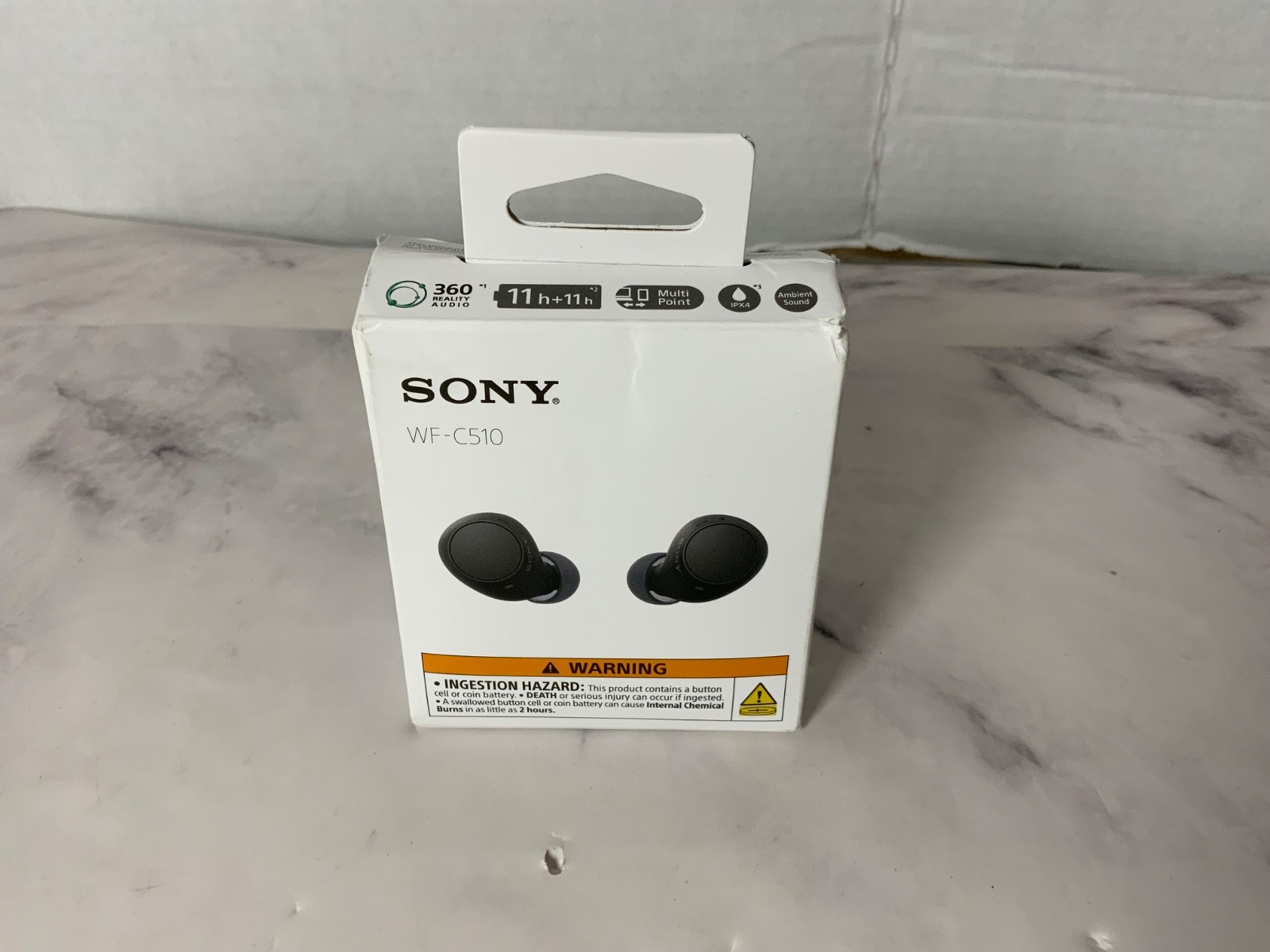 Sony WF C510 Truly Wireless Black Earbuds with Up To 11 Hours Battery Life – NEW