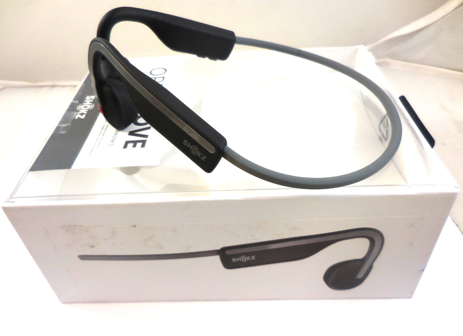 Shokz S661-ST-GY-US Open Move Bone Conduction Ear Sport Headphones, Gray