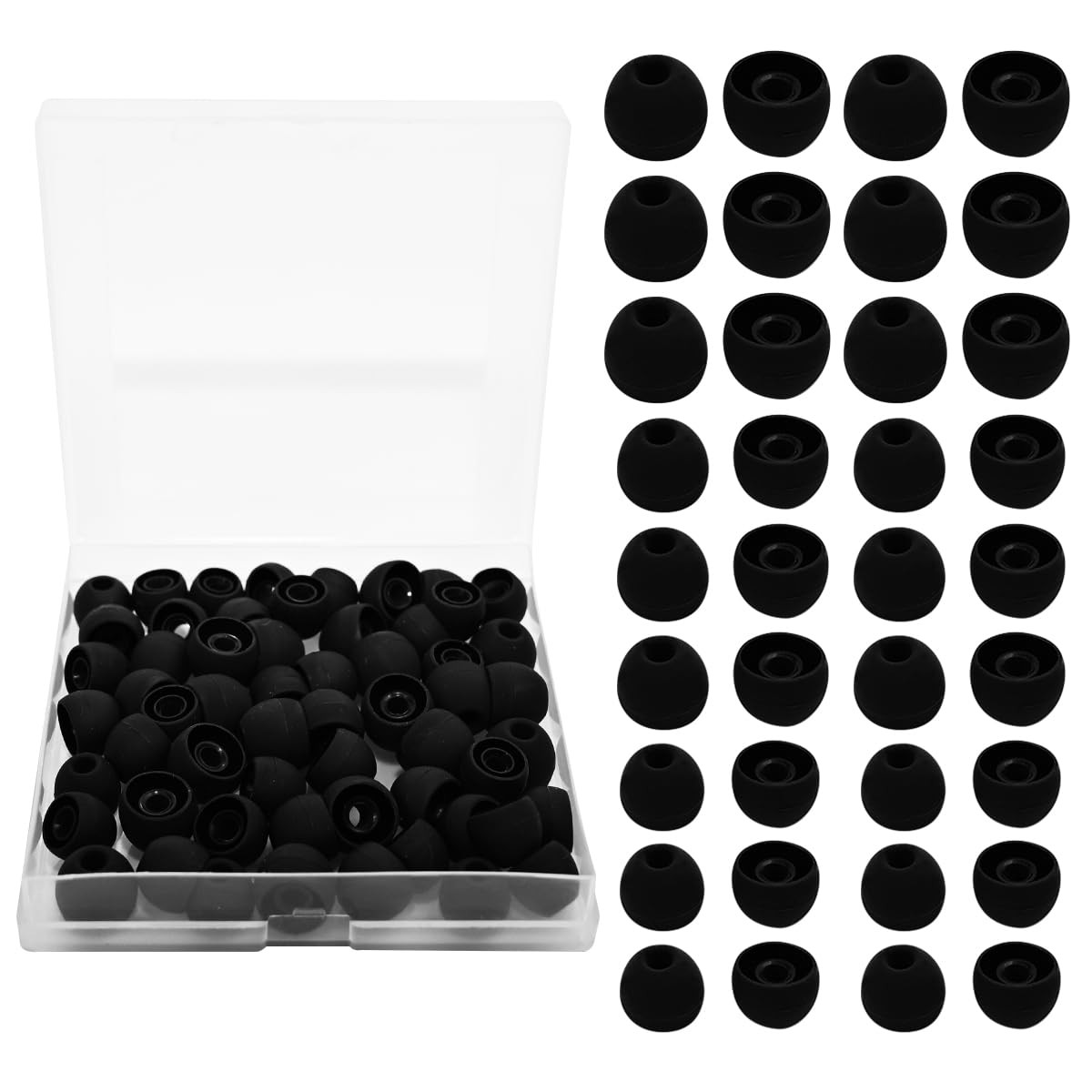 60PCS Earbuds Replacement Tips Silicone, Ear Bud Replacement Pieces Silicone, So