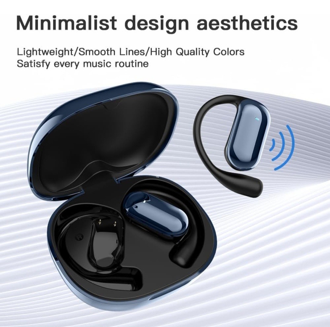 LCD Open-Ear Comfort YYK-Q16 Pro True Wireless Earbuds, Black