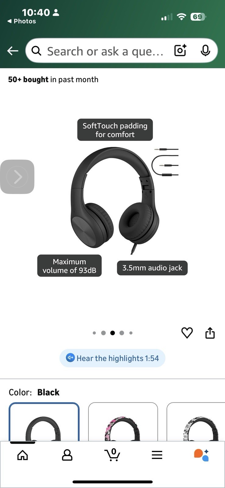 LilGadgets Kids Premium Volume Limited Wired Headphones w/ SharePort Connect+