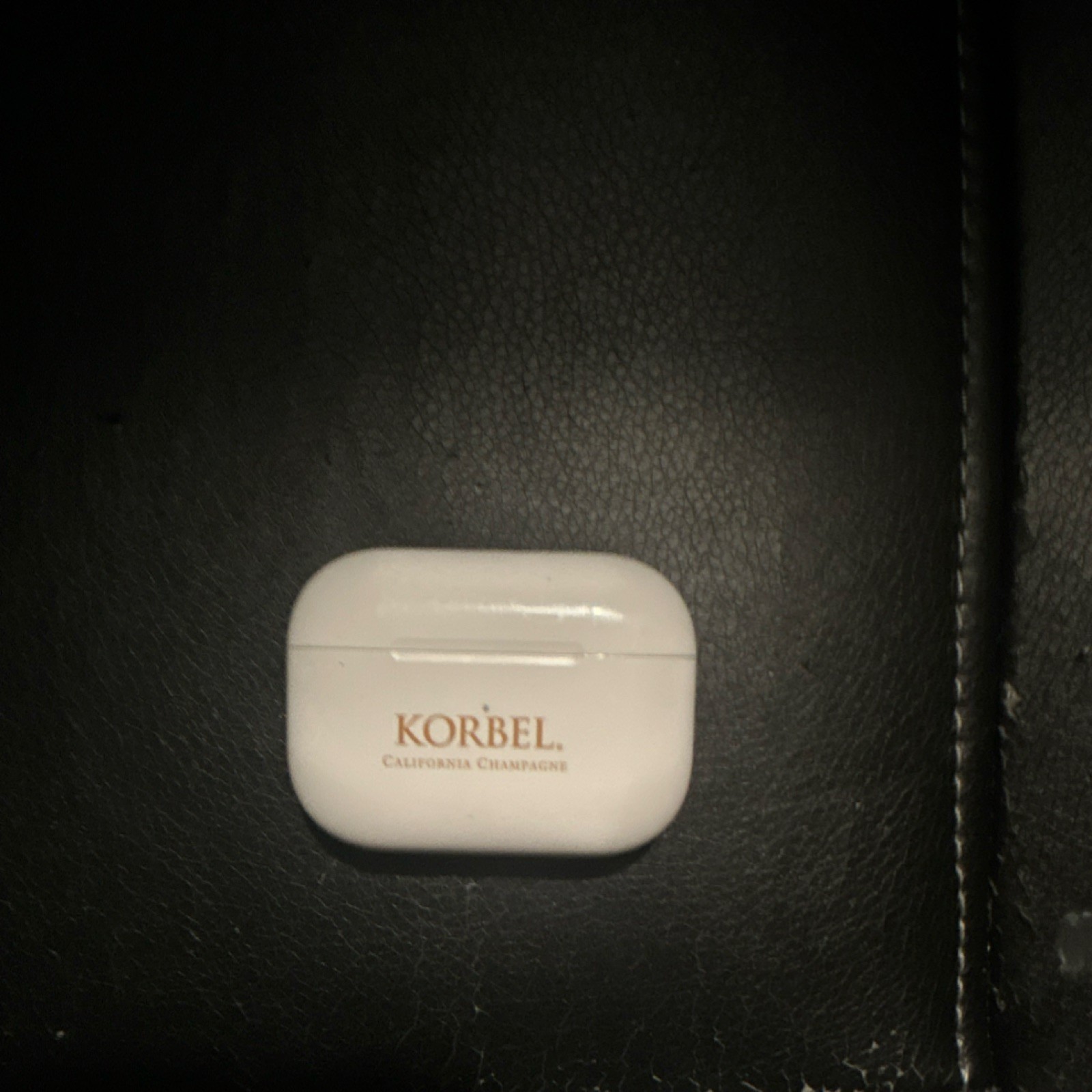 Korbel California Champagne Wireless In-Ear Earbuds White with Charging Case/Box