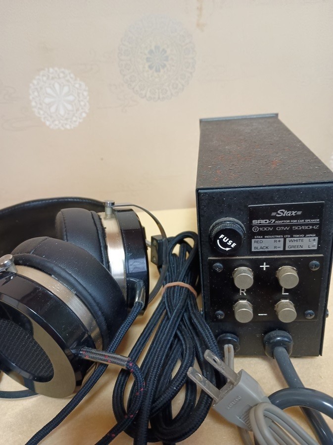 STAX SR-X Mk2 Electrostatic Headphones w/ SRD-7 Driver Unit Working & Tested JP