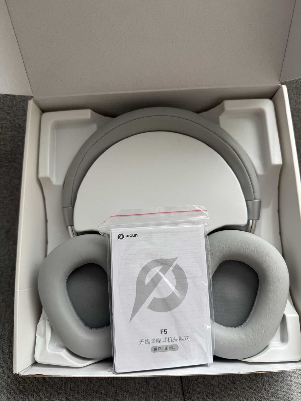 Picun F5 Wireless Over-Ear Headphone, ANC Noise Cancellation, Hi-Fi Audio,