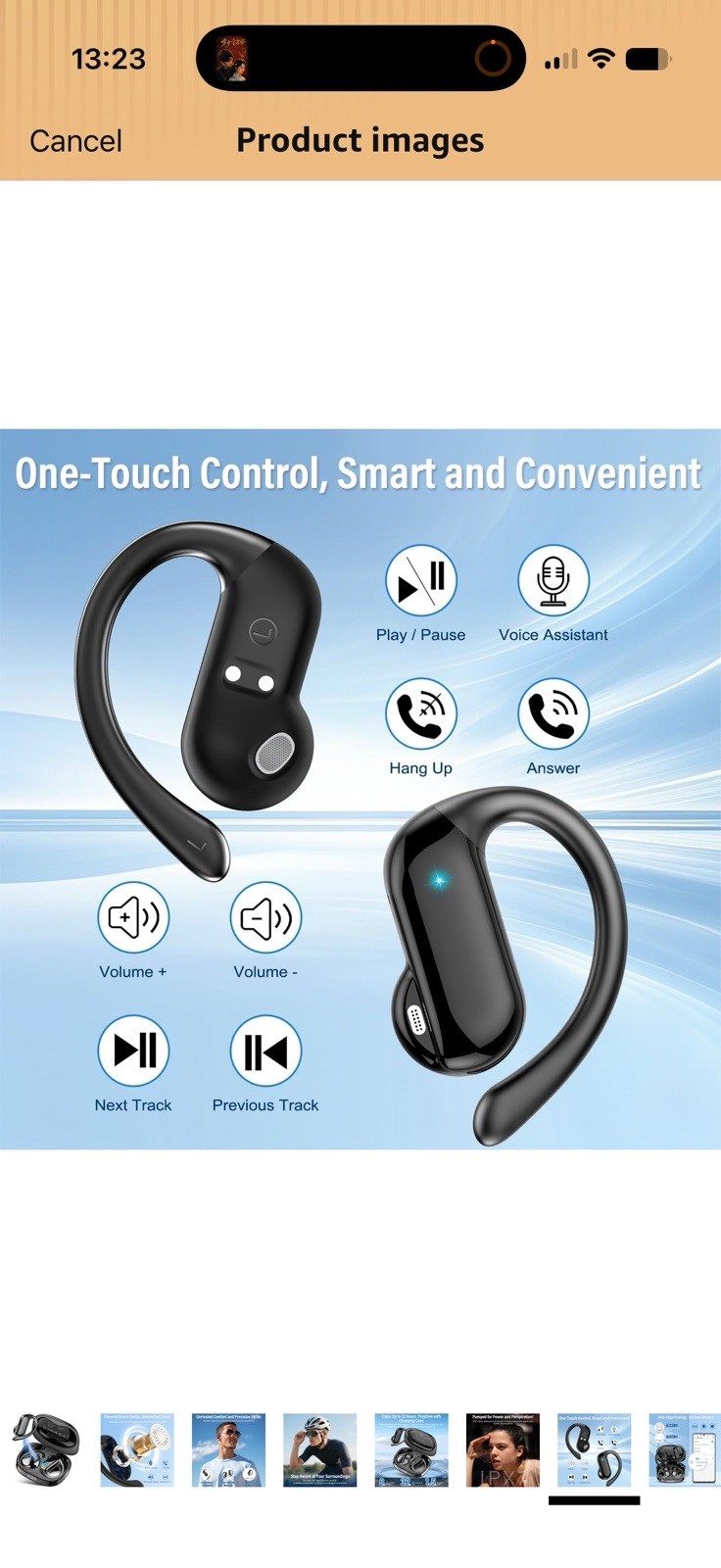 Open Ear Earbuds, Bluetooth 5.4 Headphones with 80H Playtime, IPX5 Water Resit.