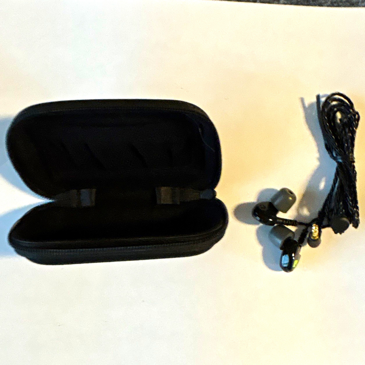Weatone 1 Driver Black/Gray Wired In-Ear Canal Earbuds 3.5mm w/ Case 3ft
