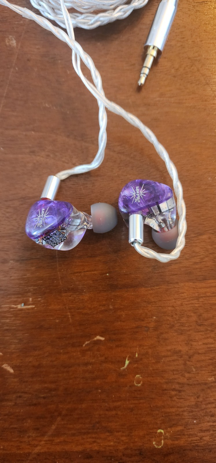 Kiwi ears Orchestra Lite IEM in ear monitor headphones. Purple. Tested.