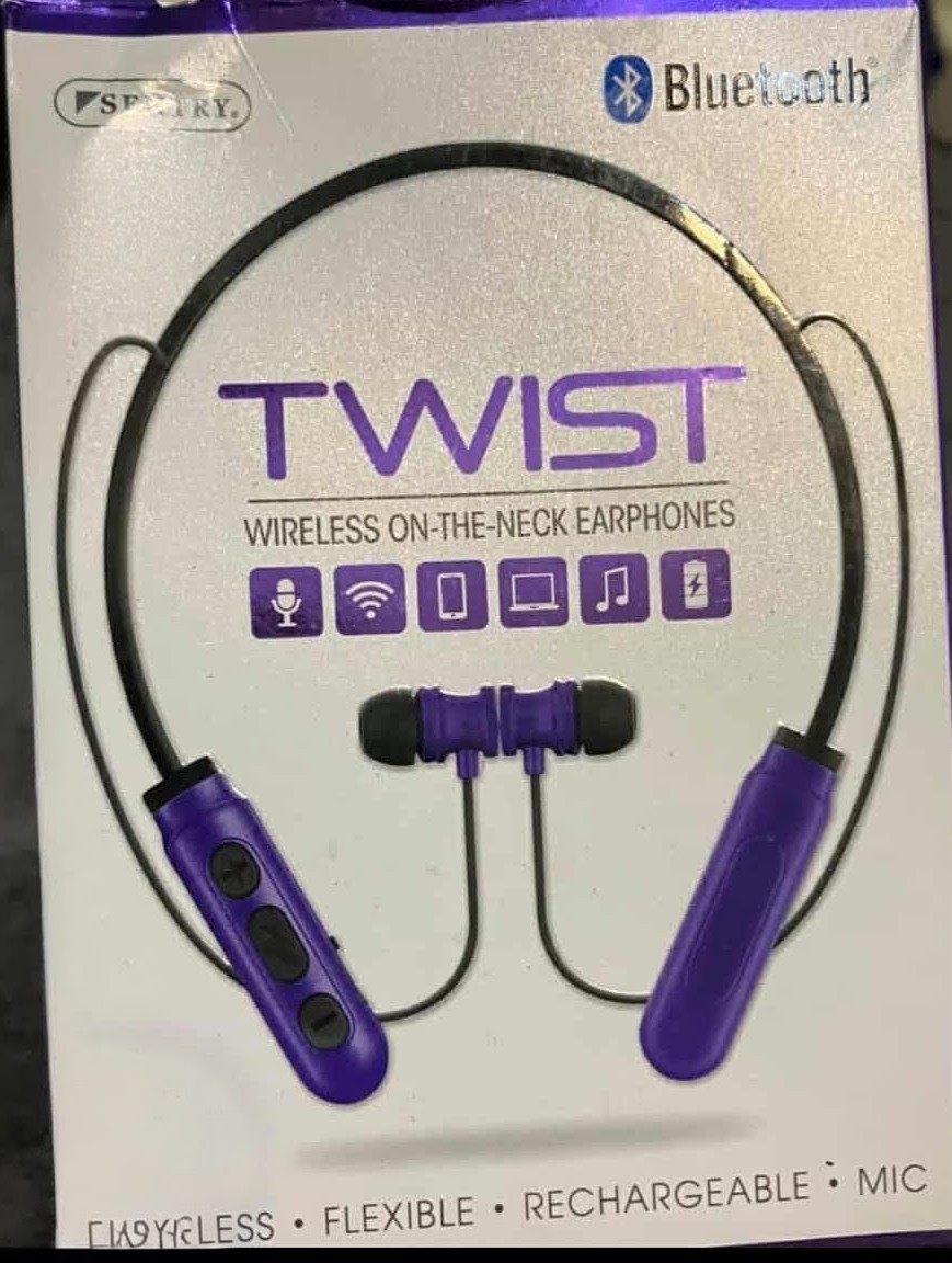 Sentry Bluetooth TWIST Wireless ON-THE-NECK Earphone Headphones Earbuds NEW
