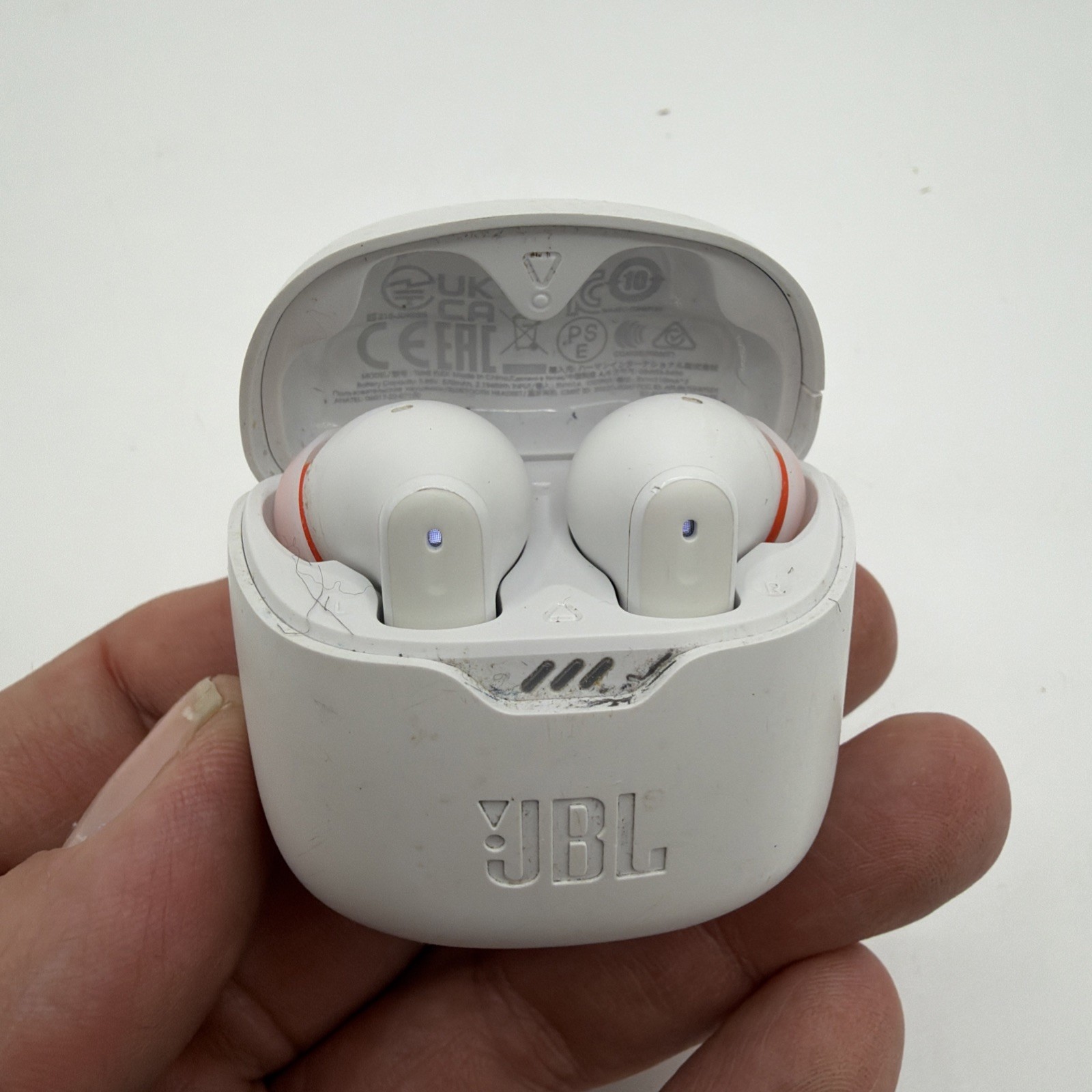 JBL Tune Flex Earbuds Bluetooth Noise Cancelling, White.