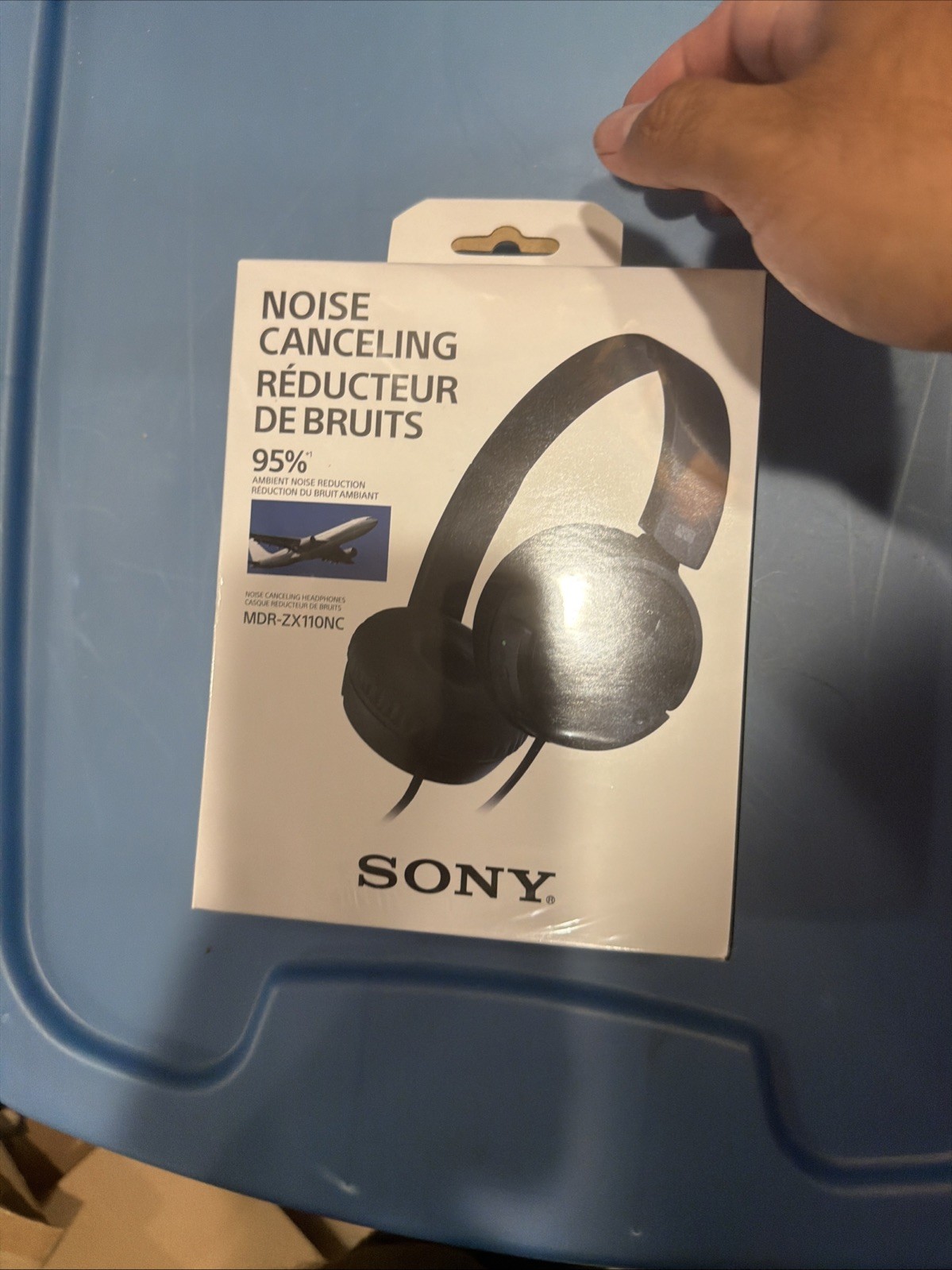 Sony MDR-ZX110NC Black Noise-Cancelling Headphones New Sealed