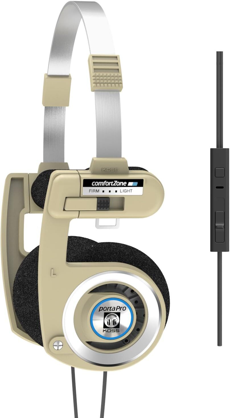 Porta Pro Beige Headphones Collapsible Design Legendary Sound Adjustable Head…