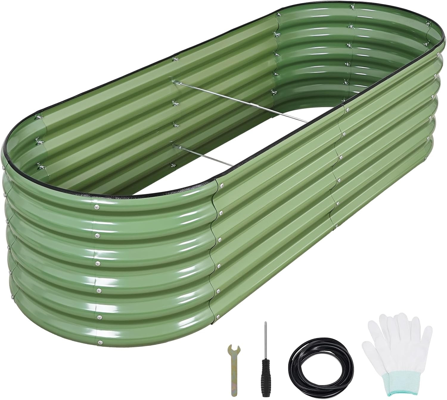 1MORE Galvanized Raised Garden Bed- Planter Garden Boxes Outdoor, Raised Beds fo