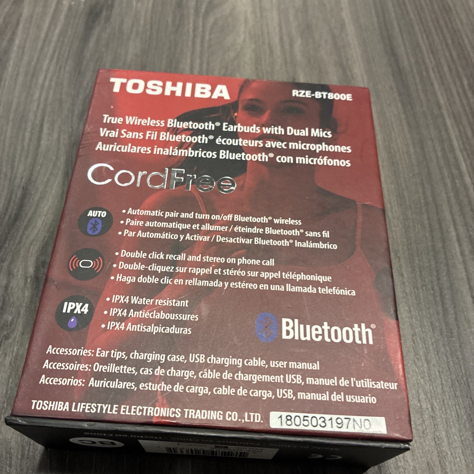 Toshiba rose gold wireless earbuds with charging case. No charger Included