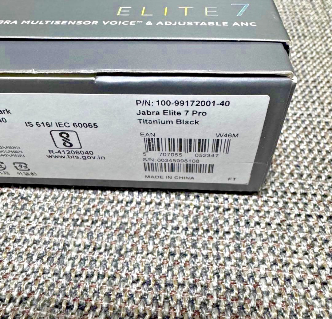 Jabra Elite 7 Pro Titanium Black True Wireless Earbuds ANC Multipoint Sealed JDM