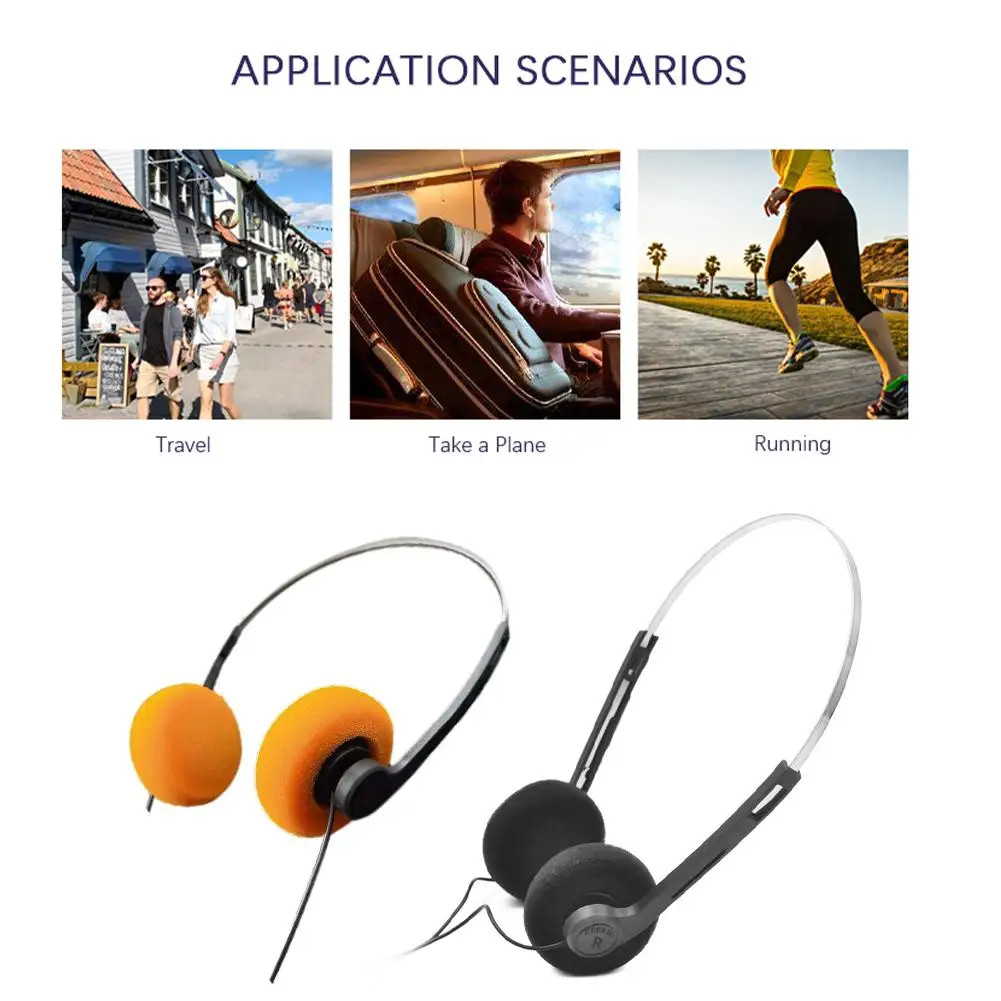 INS Retro Japanese Headphones Nostalgic Headphones HiFi MP3 Walkman Headphones Sports Photo